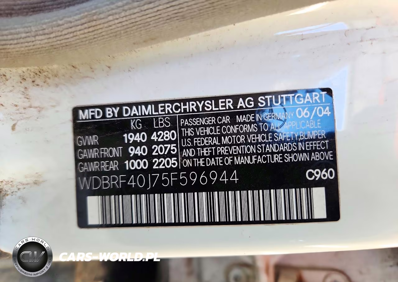 2005 Mercedes-Benz C 230K Sport Sedan VIN:WDBRF40J75F596944 - 12