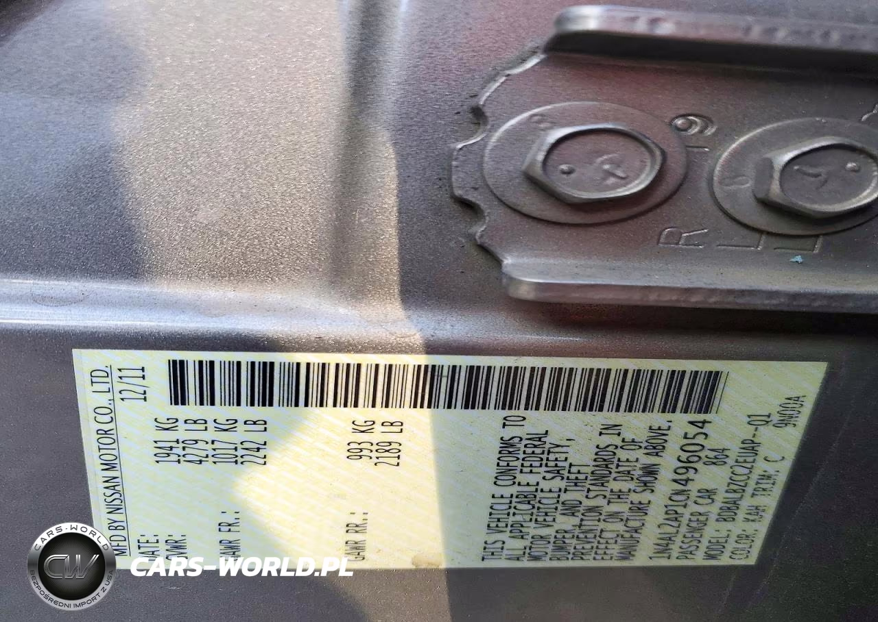 2012 Nissan Altima 2.5 VIN:1N4AL2AP1CN496054 - 13