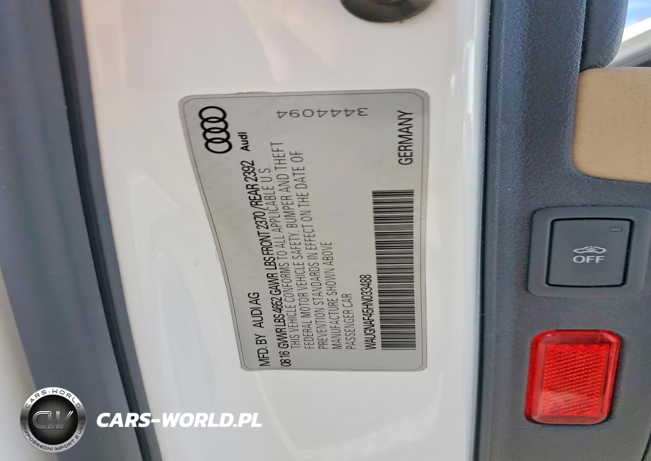 2017 Audi A4 Premium VIN:WAUGNAF45HN033488 - 13