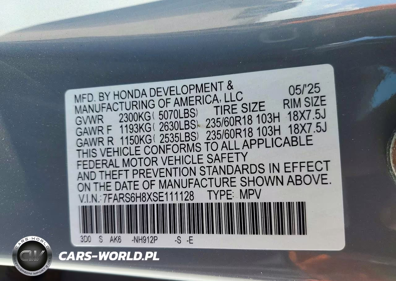 2025 Honda Cr-V Sport-L VIN:7FARS6H8XSE111128 - 13