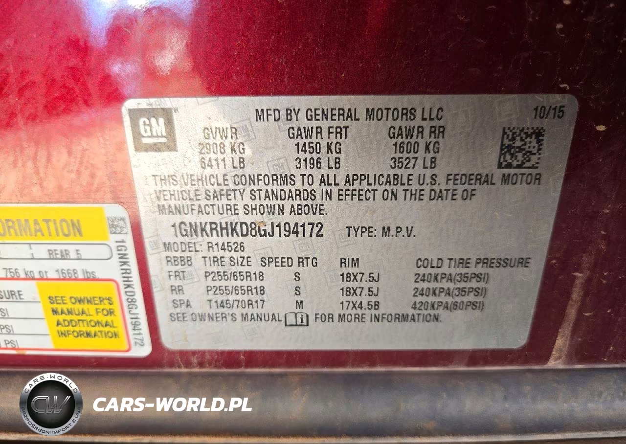 2016 Chevrolet Traverse Lt VIN:1GNKRHKD8GJ194172 - 13