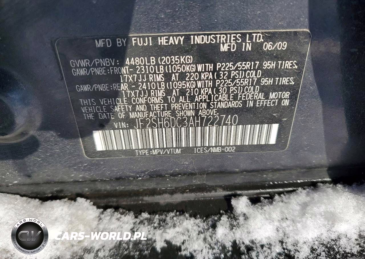 2010 Subaru Forester 2.5X Limited VIN:JF2SH6DC3AH722740 - 13