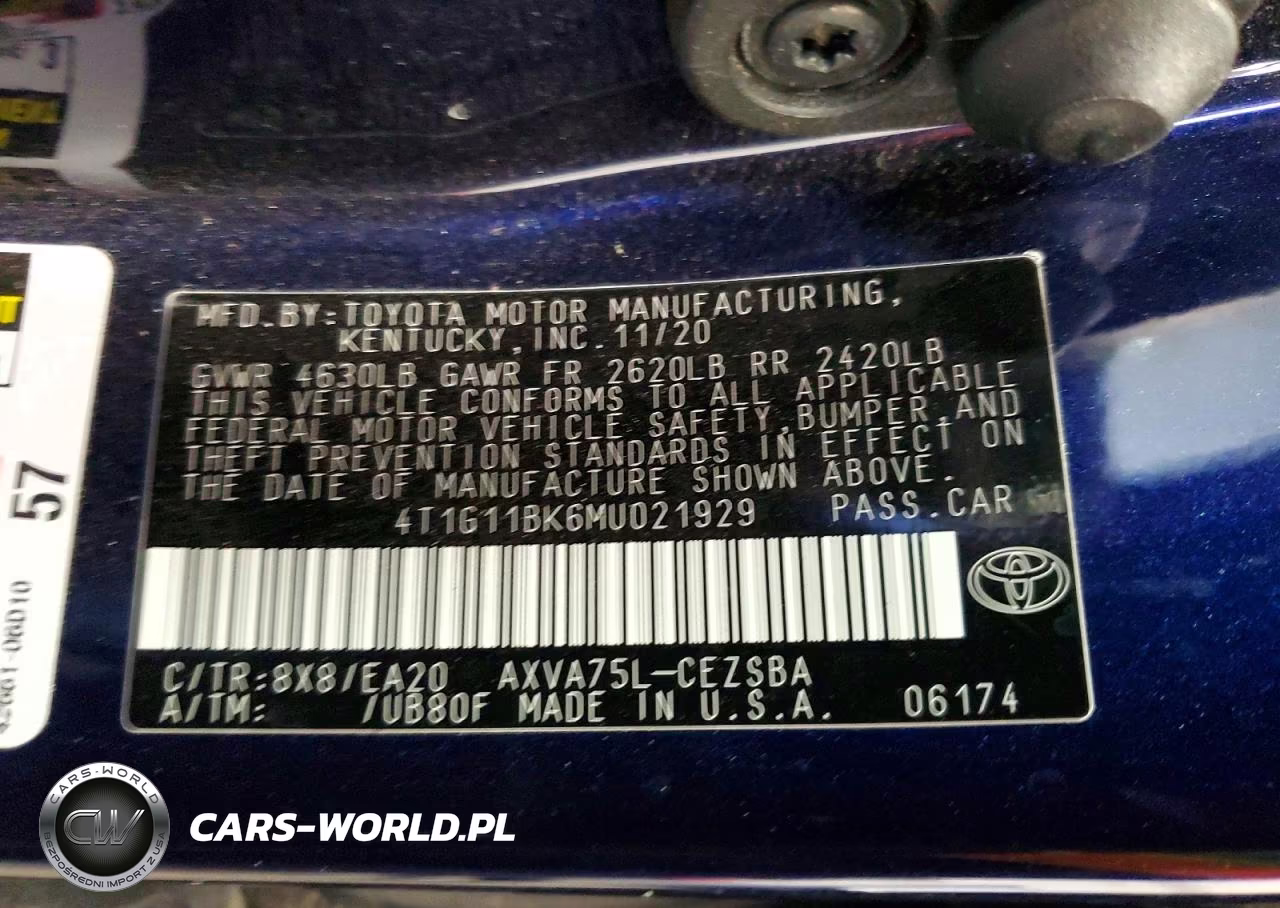 2021 Toyota Camry Se VIN:4T1G11BK6MU021929 - 14