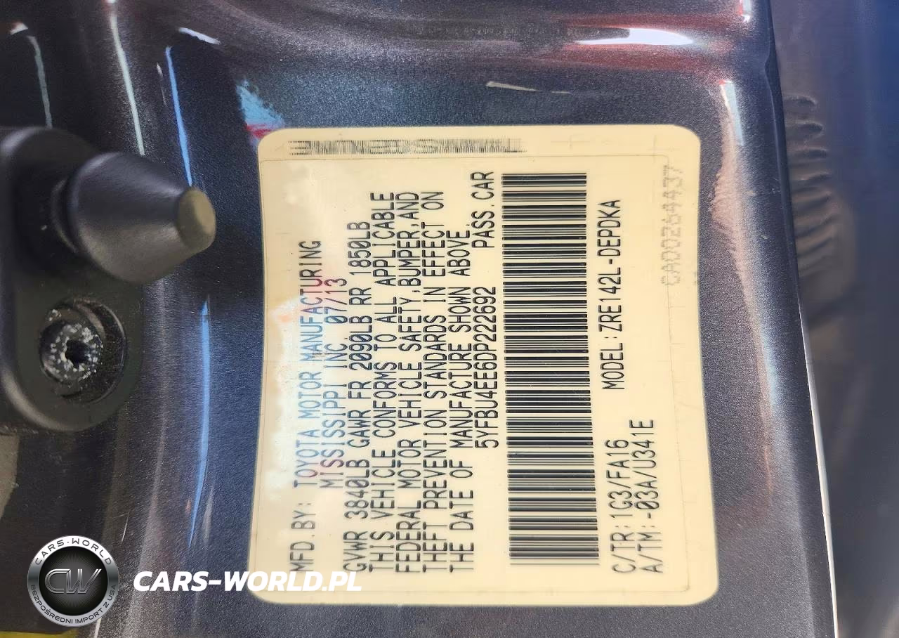 2013 Toyota Corolla L VIN:5YFBU4EE6DP222692 - 12