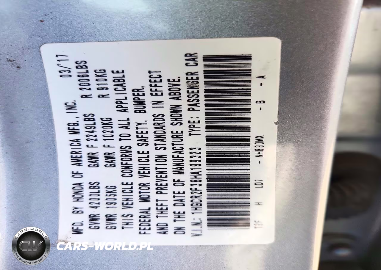 2017 Honda Accord Lx VIN:1HGCR2F38HA199323 - 13