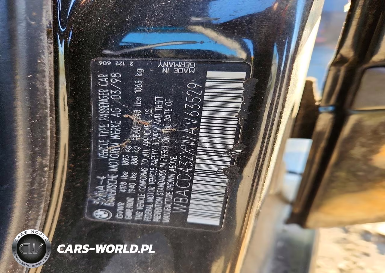 1998 BMW 328 I Automatic VIN:WBACD432XWAV63529 - 12