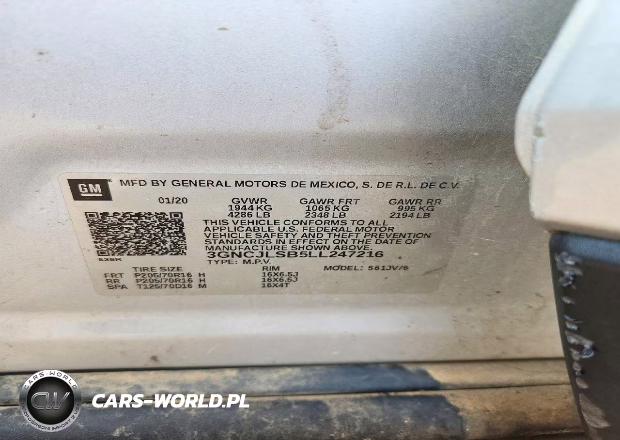 2020 Chevrolet Trax 1Lt VIN:3GNCJLSB5LL247216 - 13