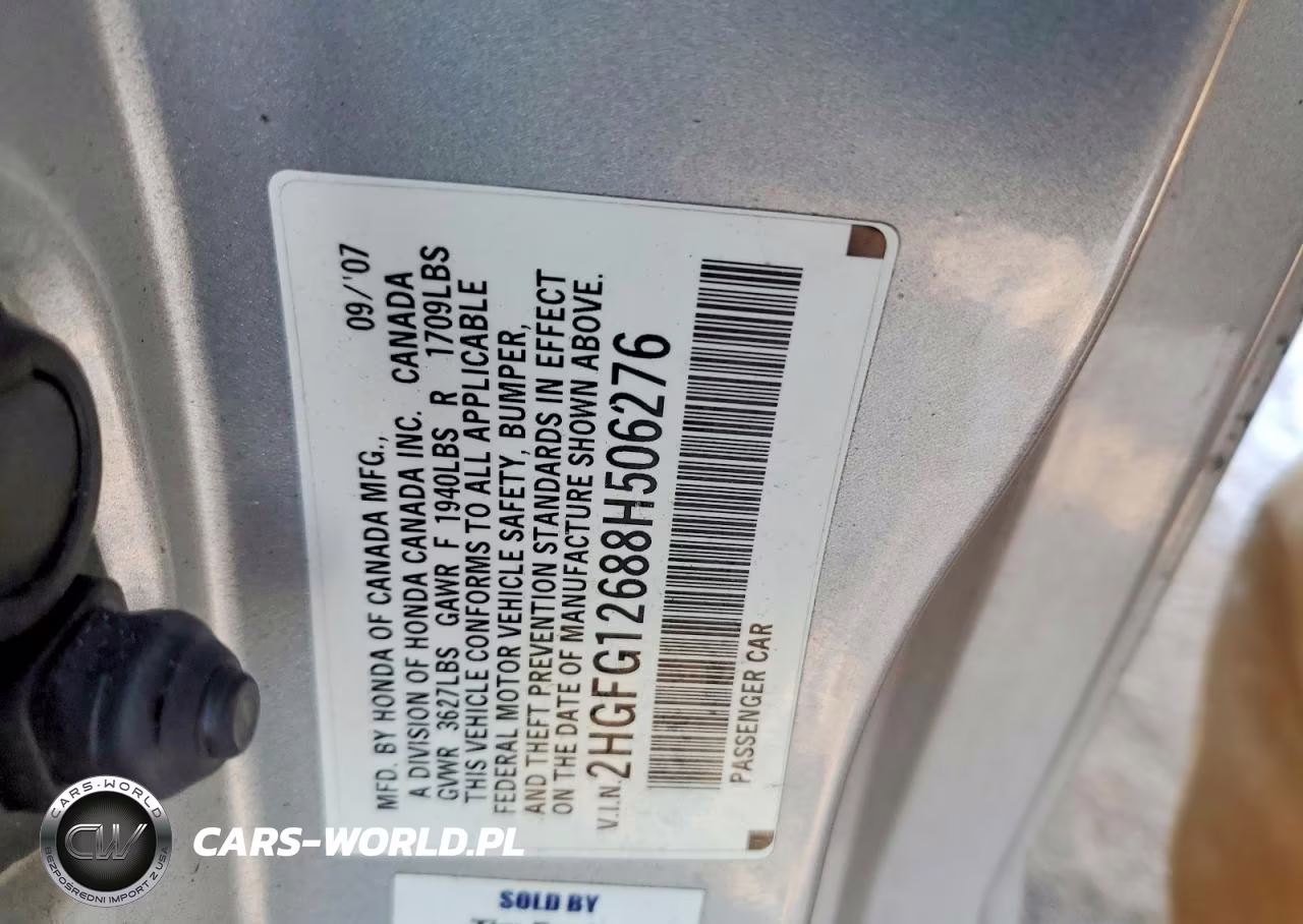 2008 Honda Civic Lx VIN:2HGFG12688H506276 - 12