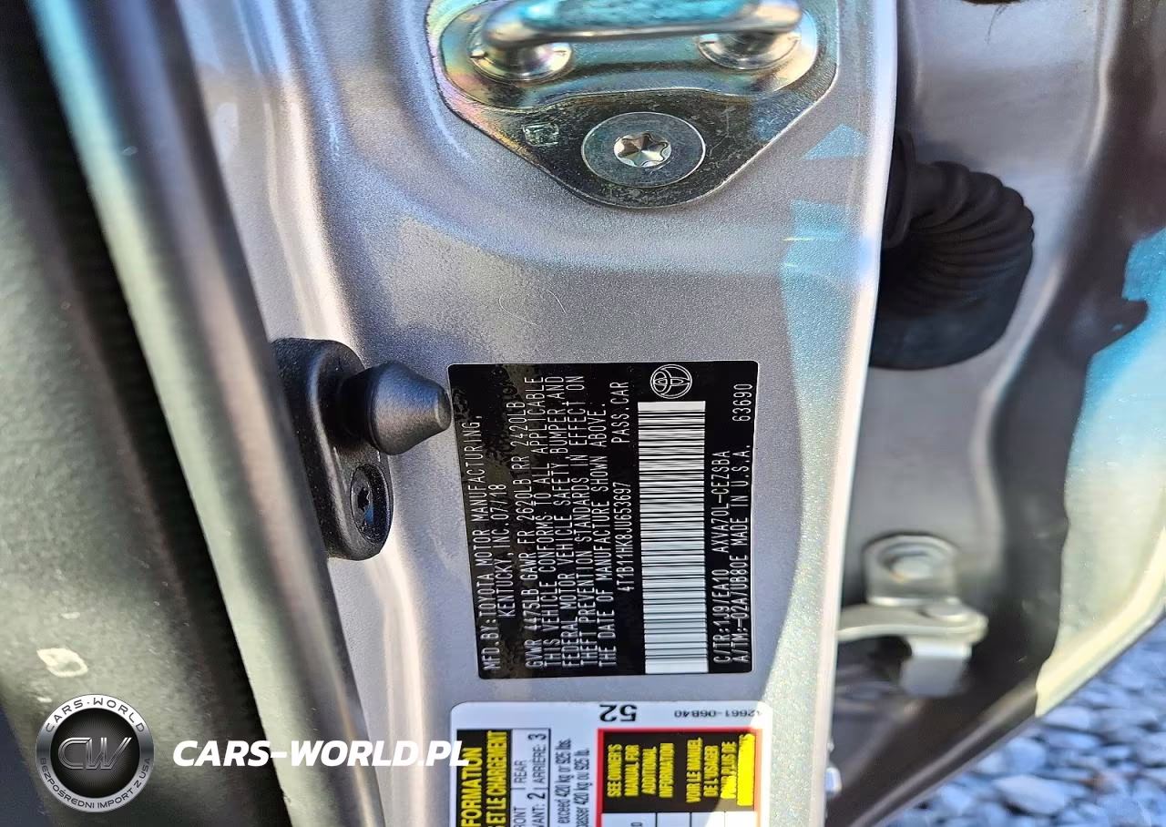 2018 Toyota Camry Se VIN:4T1B11HK8JU653697 - 12