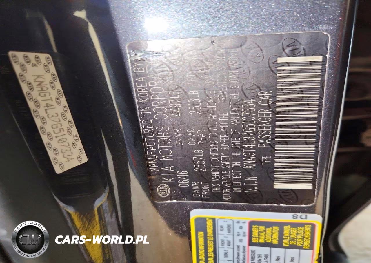 2016 Kia Optima Lx VIN:KNAGT4L37G5107334 - 12
