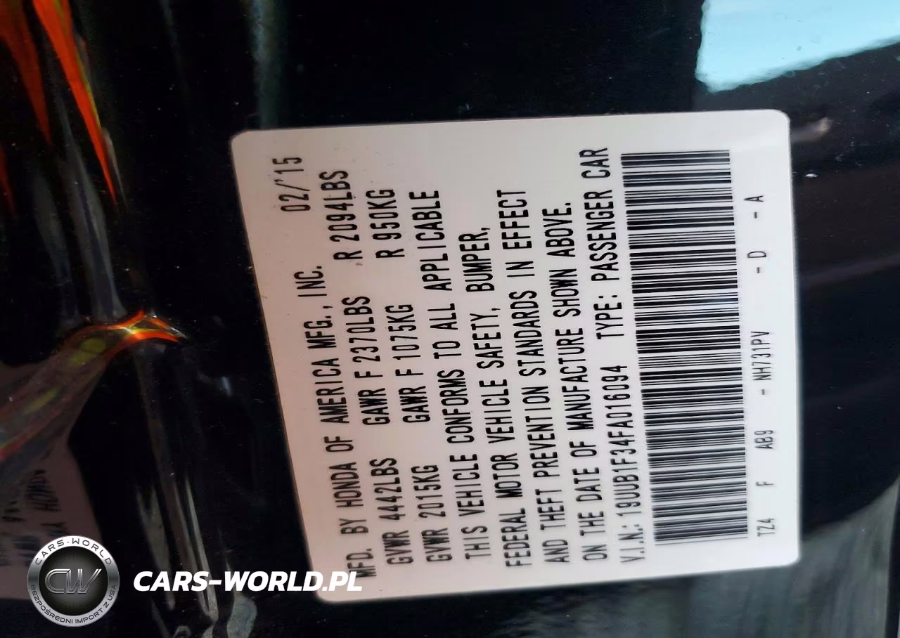 2015 Acura Tlx VIN:19UUB1F34FA016094 - 12