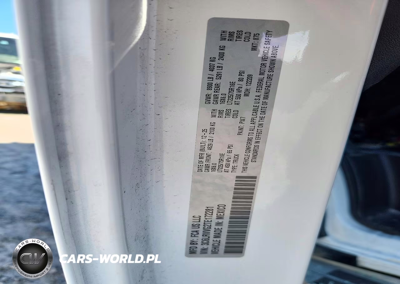 2026 Ram Promaster 2500 Delivery Van VIN:3C6LRVVG2TE172281 - 14