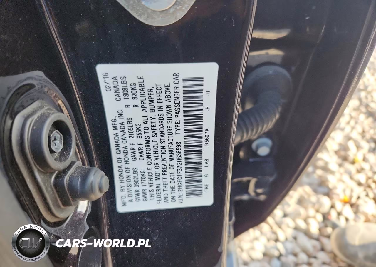 2016 Honda Civic Ex-T VIN:2HGFC1F37GH638598 - 13