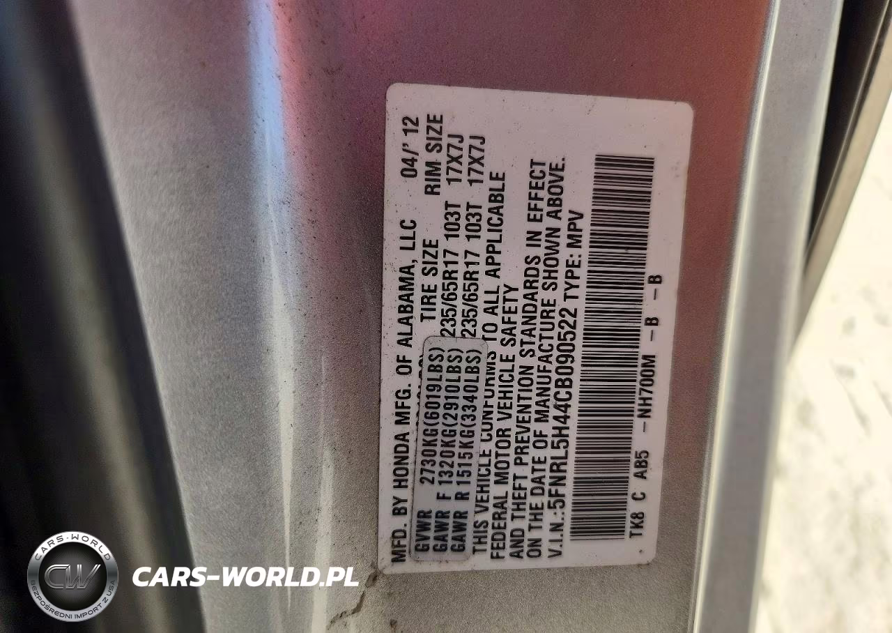 2012 Honda Odyssey Ex VIN:5FNRL5H44CB090522 - 13