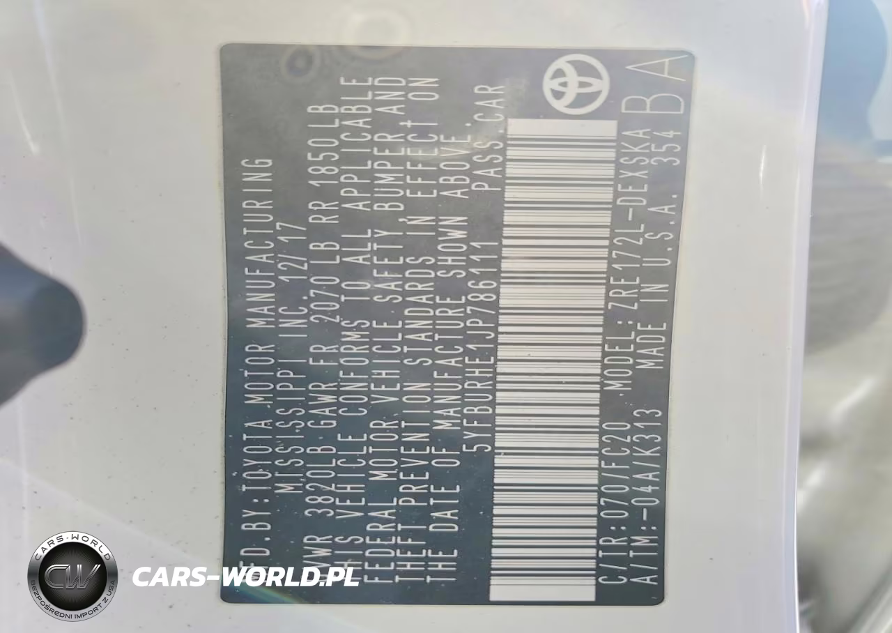 2018 Toyota Corolla Se VIN:5YFBURHE1JP786111 - 12