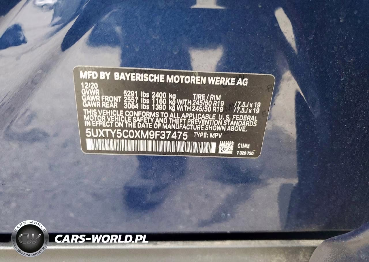 2021 BMW X3 xDrive30I VIN:5UXTY5C0XM9F37475 - 14