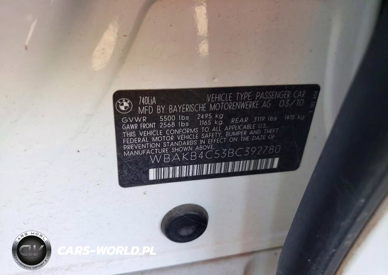 2011 BMW 740 Li VIN:WBAKB4C53BC392780 - 12