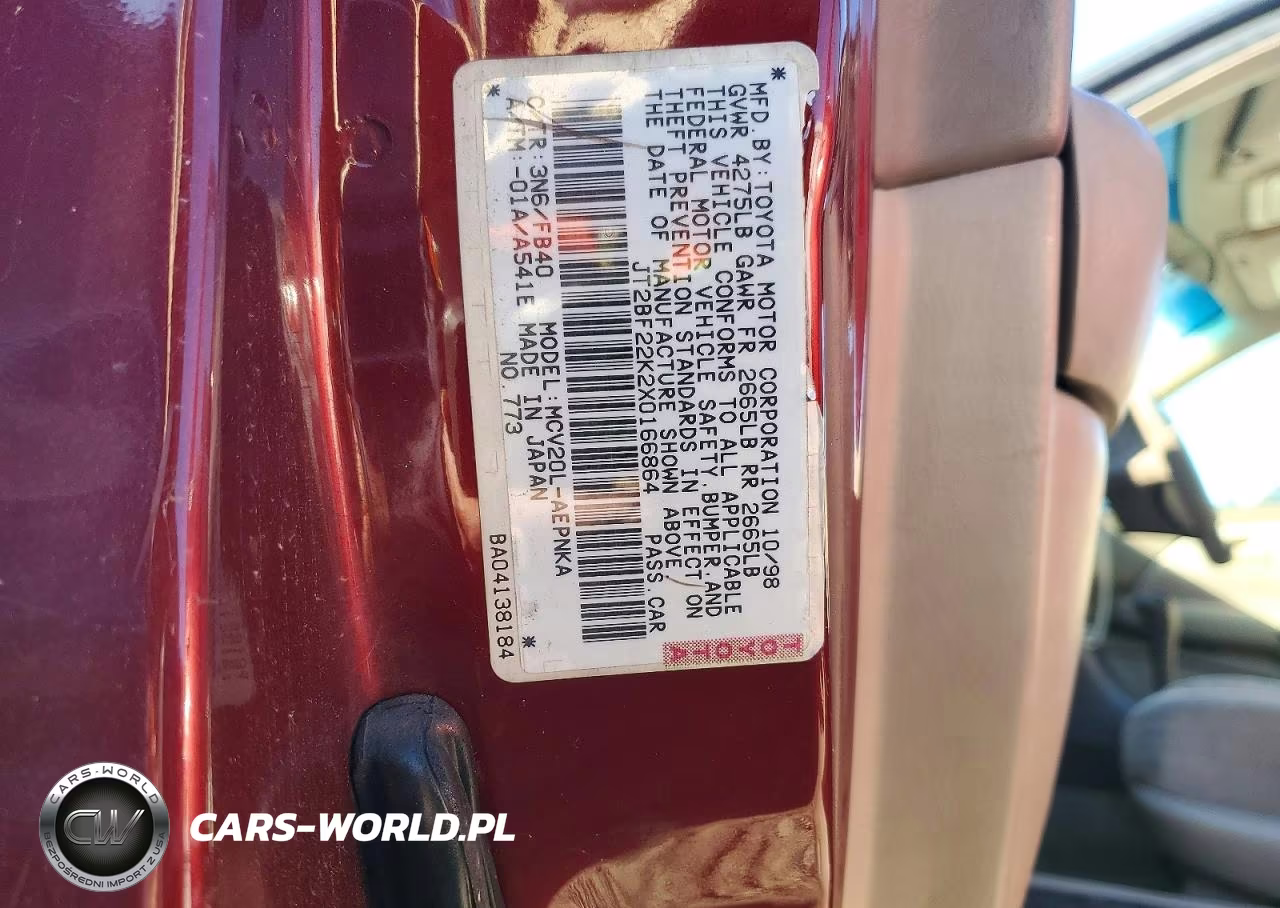1999 Toyota Camry Le V6 VIN:JT2BF22K2X0166864 - 12