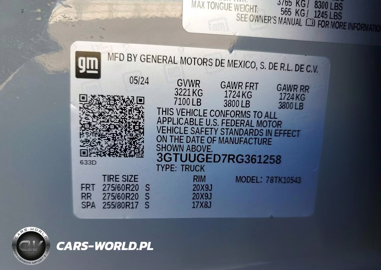 2024 GMC Sierra K1500 Denali VIN:3GTUUGED7RG361258 - 12