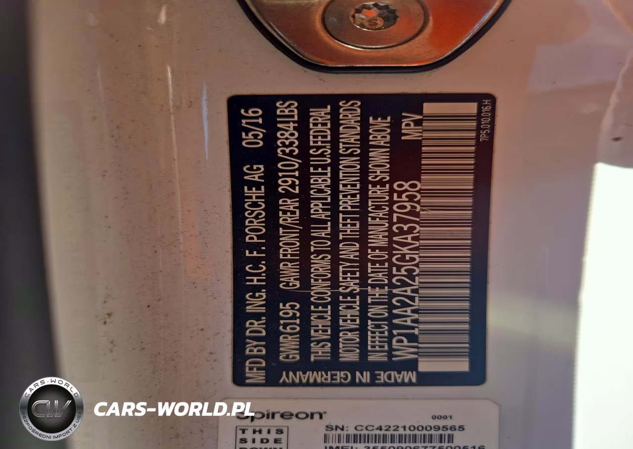 2016 Porsche Cayenne VIN:WP1AA2A25GKA37958 - 13