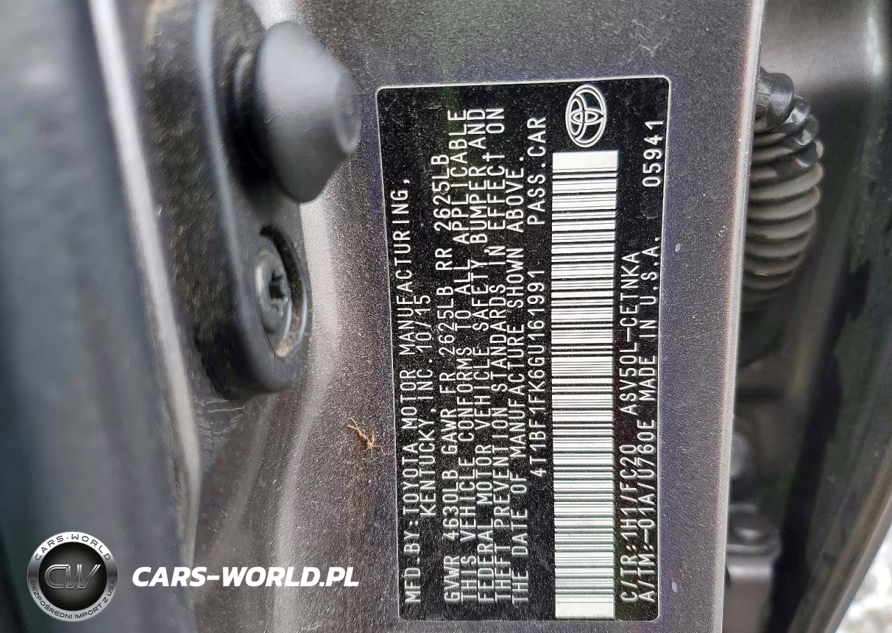 2016 Toyota Camry Le VIN:4T1BF1FK6GU161991 - 12