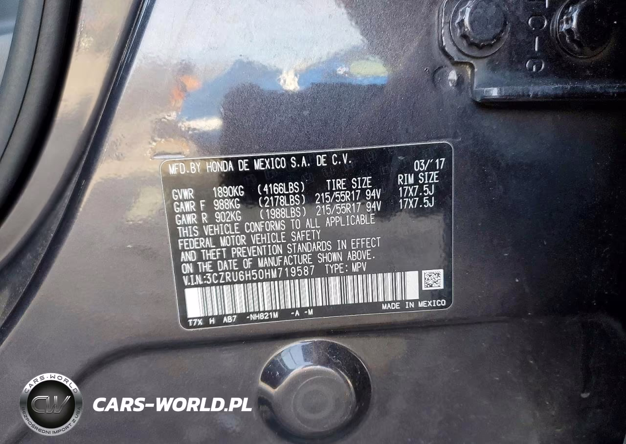 2017 Honda Hr-V Ex VIN:3CZRU6H50HM719587 - 13