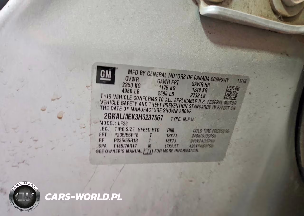 2017 GMC Terrain Sle VIN:2GKALMEK3H6237067 - 13