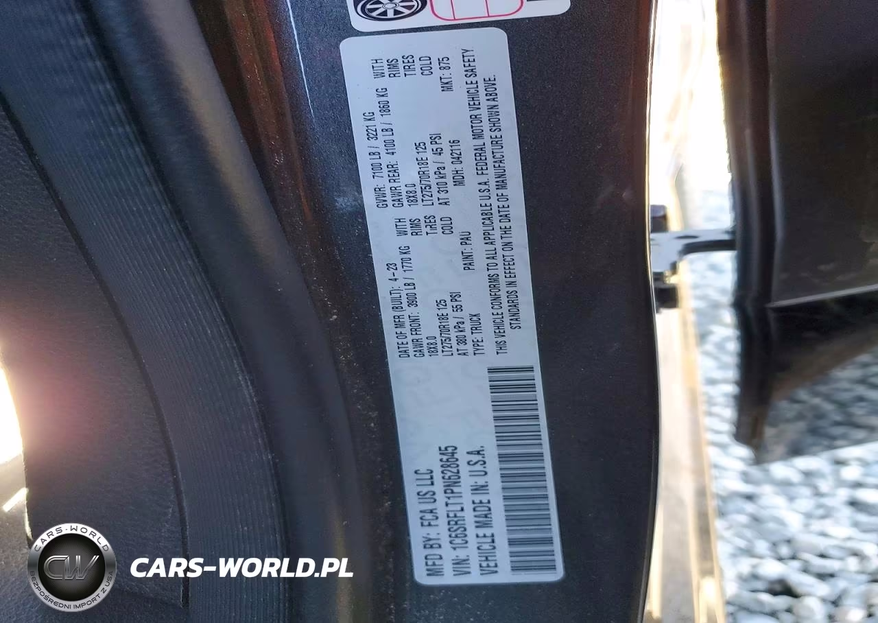 2023 Ram 1500 Rebel VIN:1C6SRFLT1PN628645 - 12