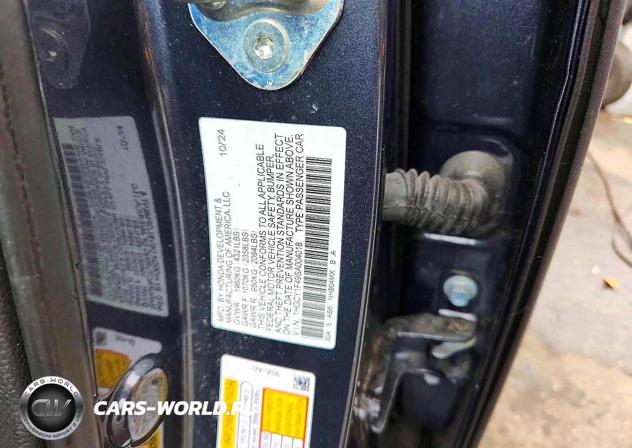 2025 Honda Accord Se VIN:1HGCY1F49SA00401X - 12