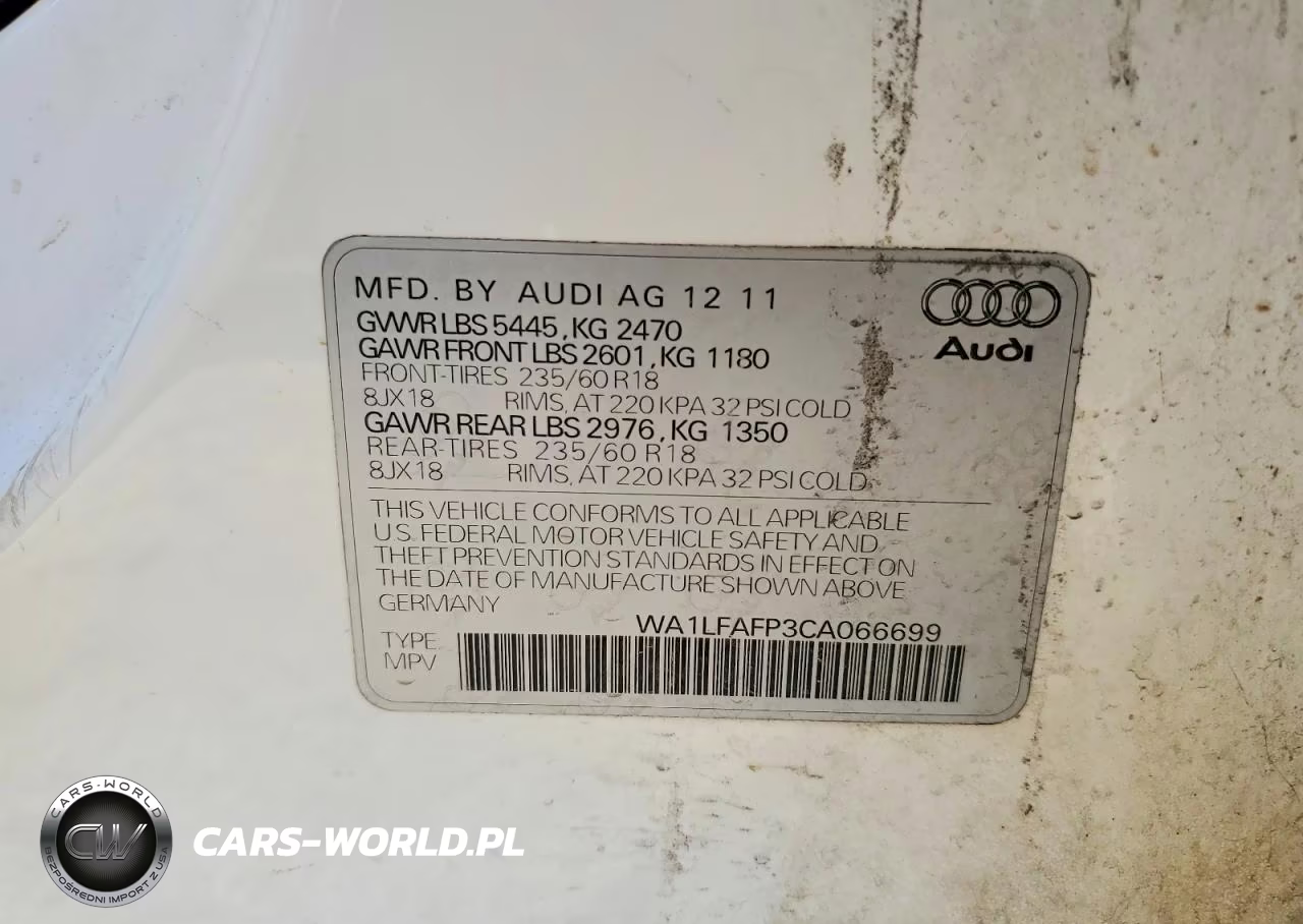 2012 Audi Q5 Premium Plus VIN:WA1LFAFP3CA066699 - 13