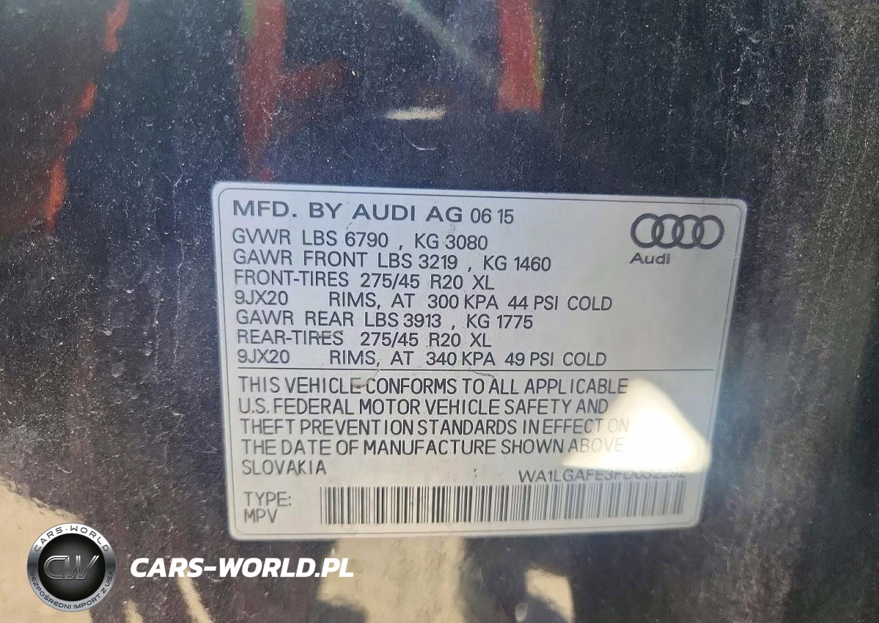 2015 Audi Q7 Premium Plus VIN:WA1LGAFE3FD032292 - 13