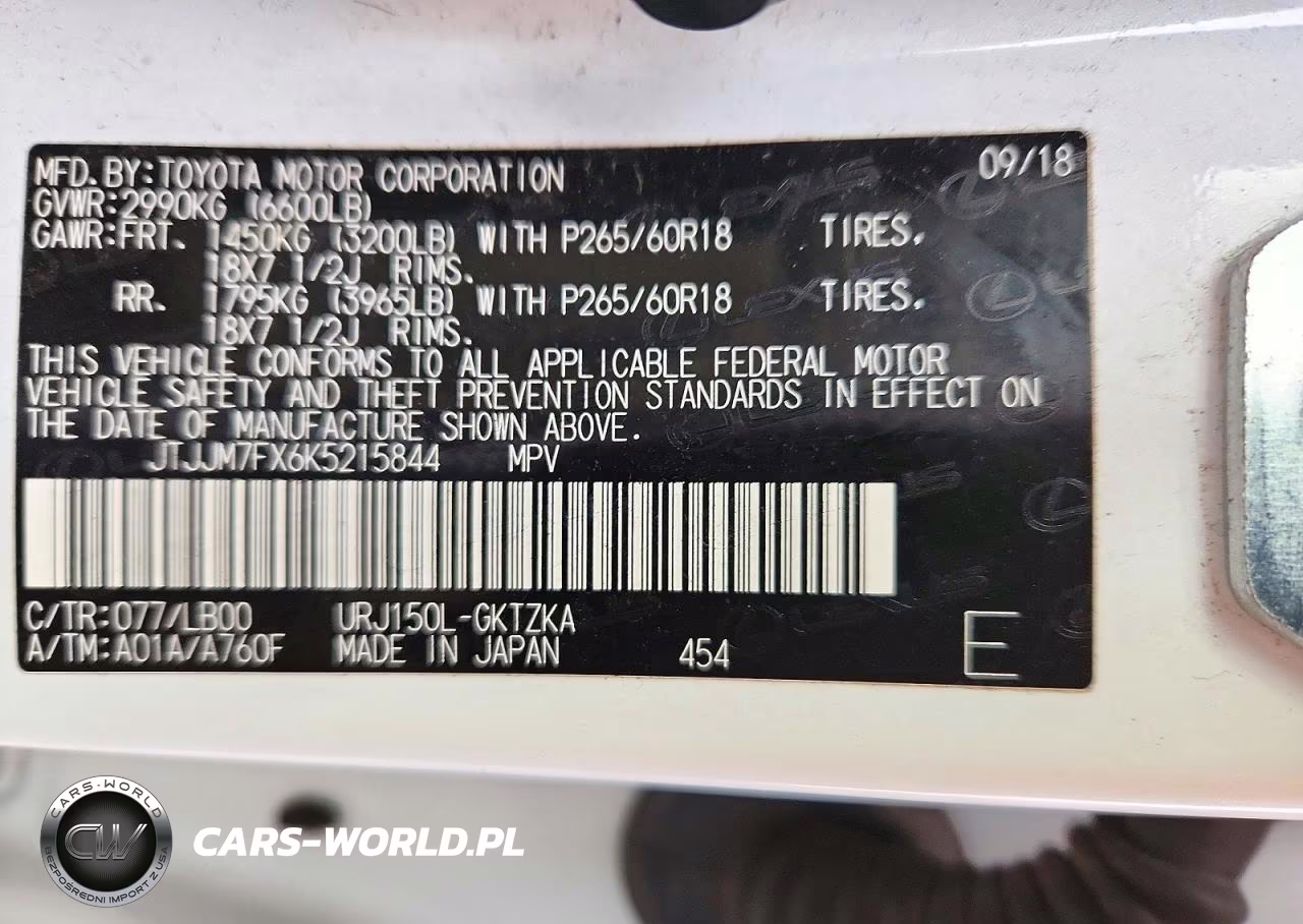 2019 Lexus Gx 460 Premium VIN:JTJJM7FX6K5215844 - 13