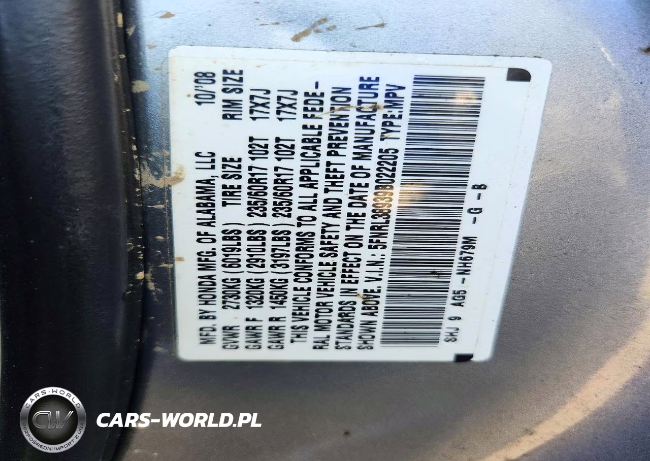 2009 Honda Odyssey Touring VIN:5FNRL38939B022205 - 13