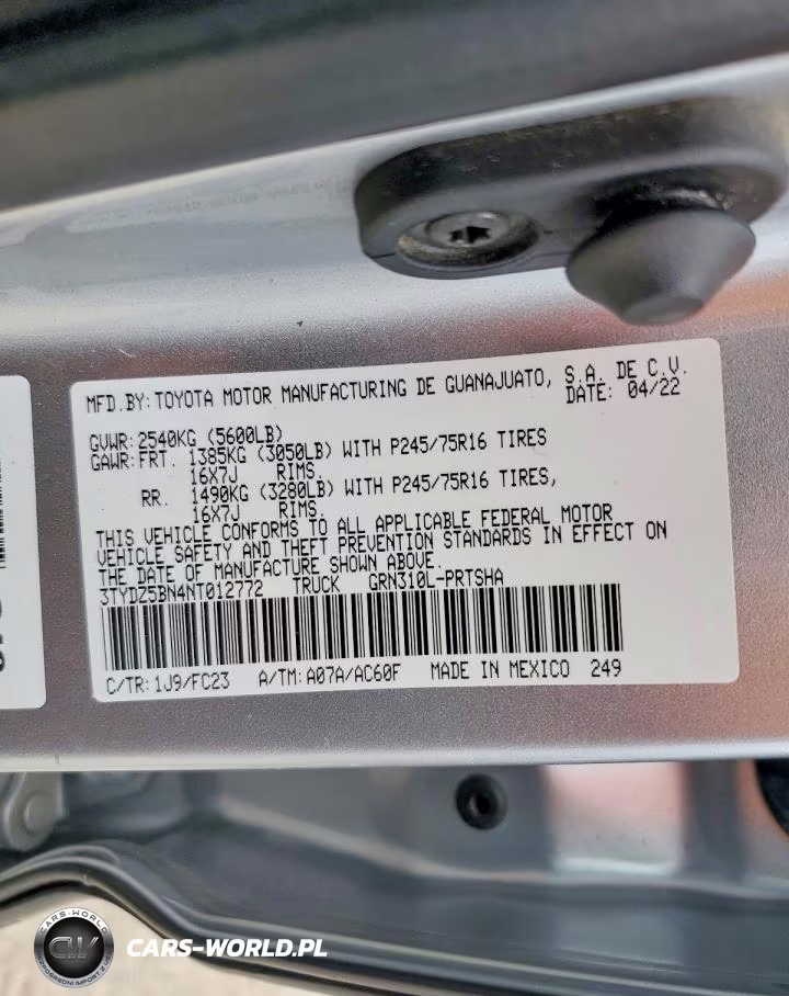 2022 Toyota Tacoma Double Cab VIN:3TYDZ5BN4NT012772 - 12