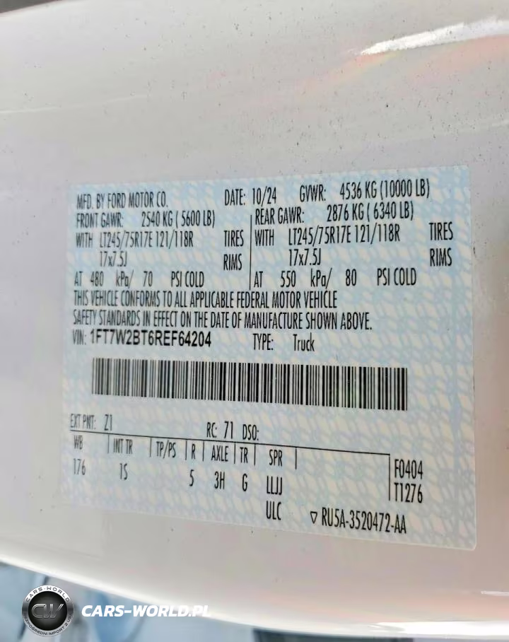 2024 Ford F250 Super Duty Utility - Service Truck VIN:1FT7W2BT6REF64204 - 13