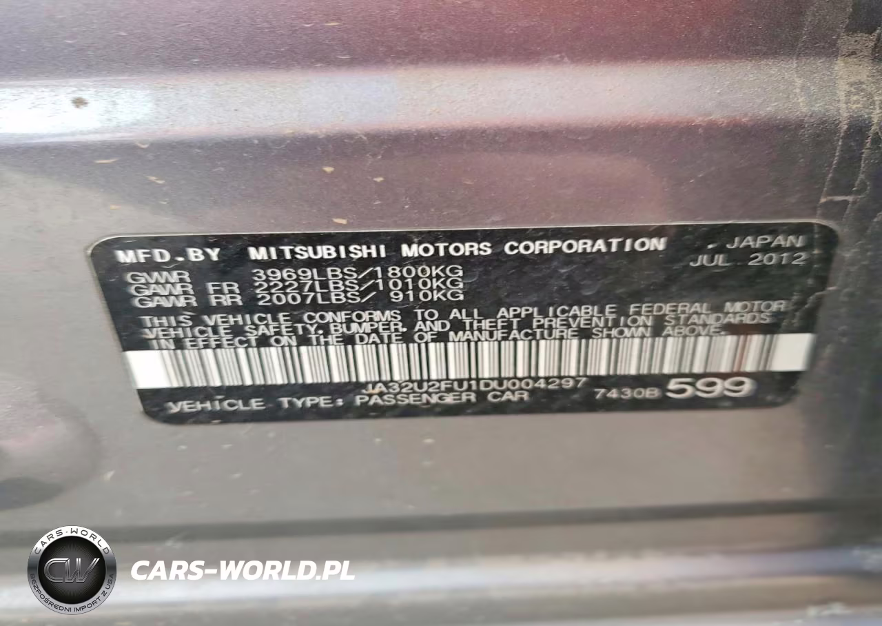 2013 Mitsubishi Lancer Es-Es Sport VIN:JA32U2FU1DU004297 - 12