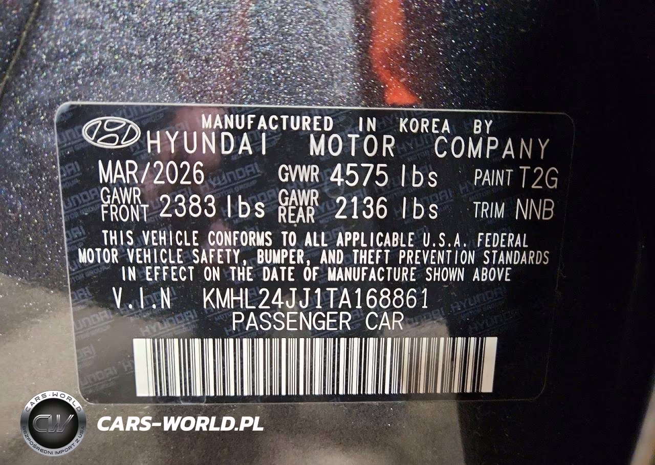 2026 Hyundai Sonata Hybrid Blue VIN:KMHL24JJ1TA168861 - 13