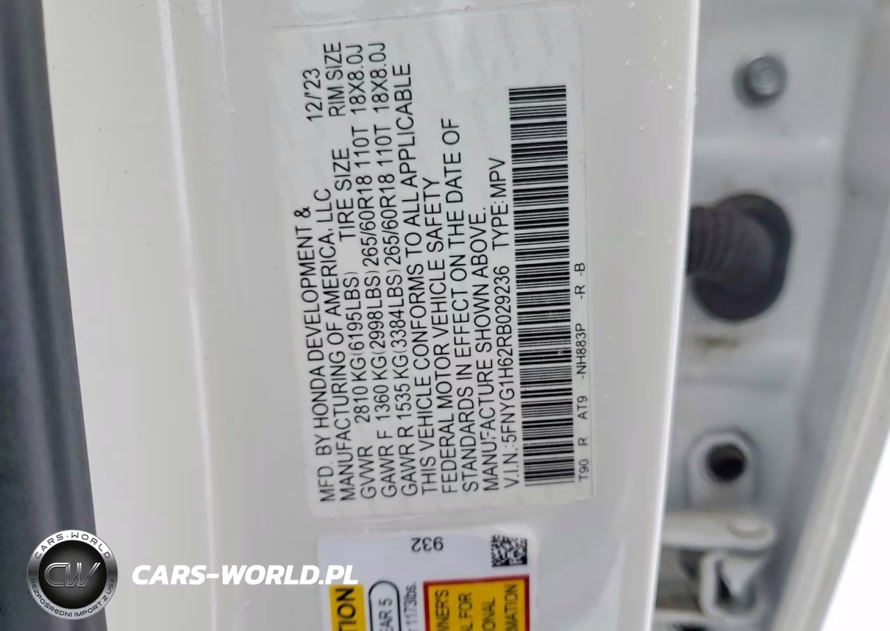 2024 Honda Pilot Trailsport VIN:5FNYG1H62RB029236 - 13