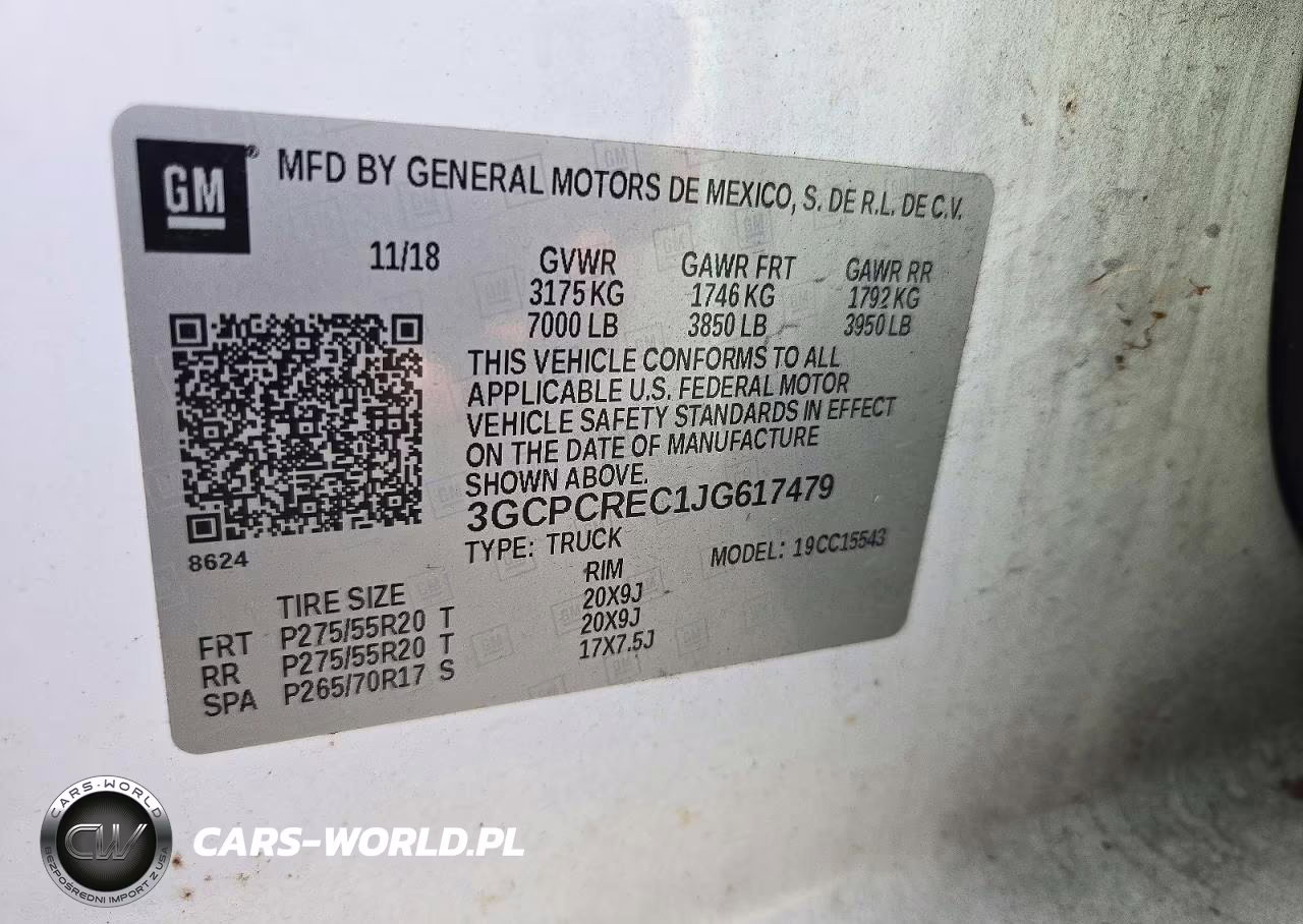 2018 Chevrolet Silverado C1500 Lt VIN:3GCPCREC1JG617479 - 12
