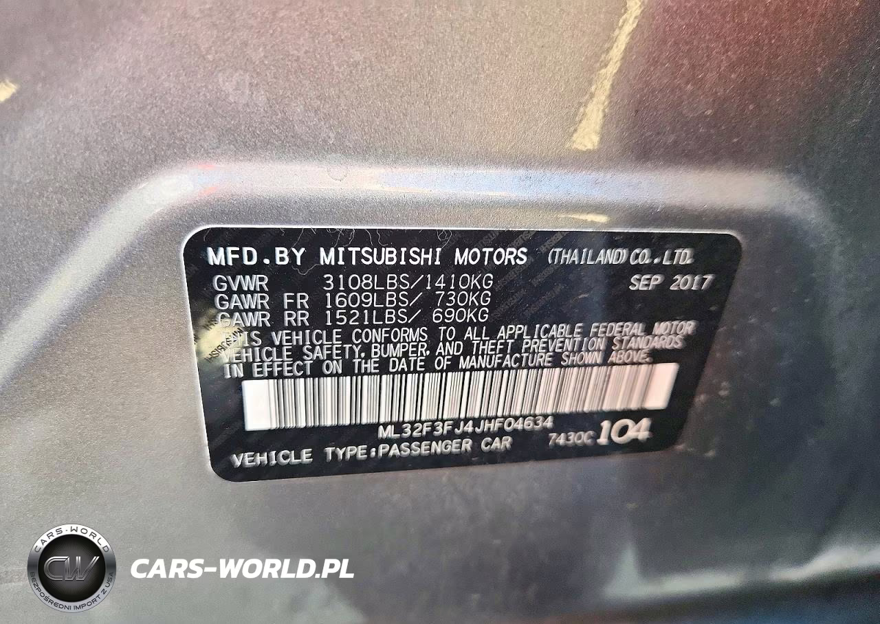 2018 Mitsubishi Mirage G4 Es VIN:ML32F3FJ4JHF04634 - 13
