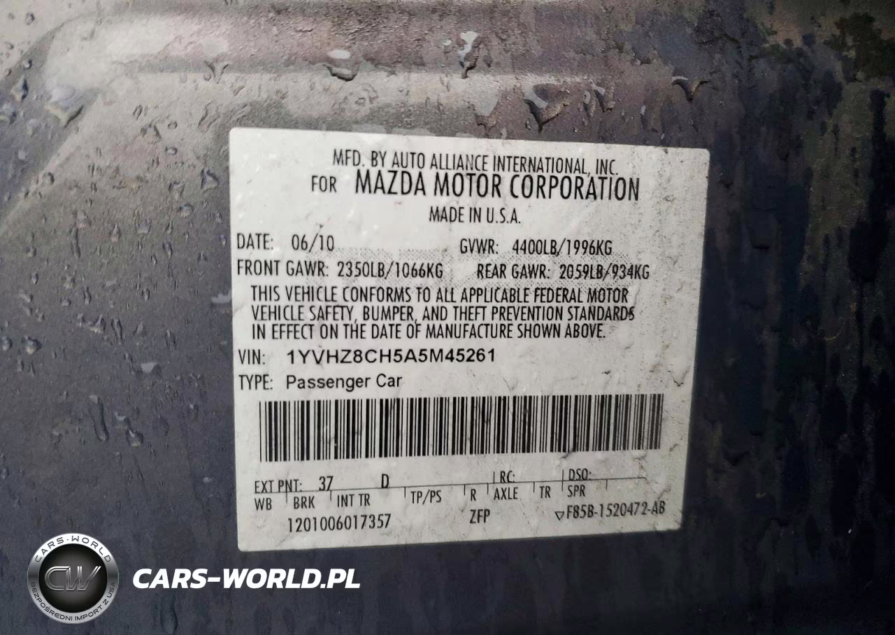 2010 Mazda 6 I VIN:1YVHZ8CH5A5M45261 - 12