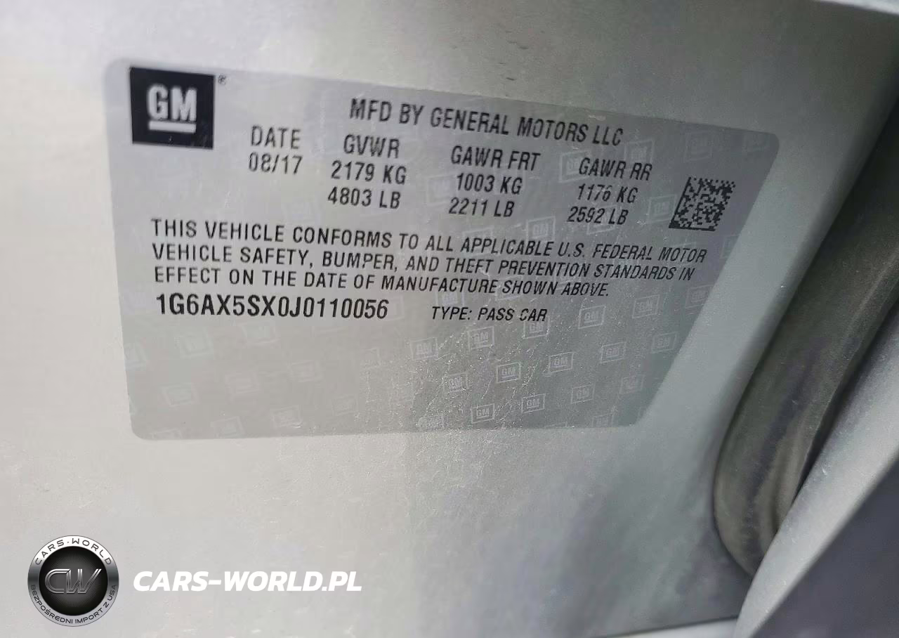 2018 Cadillac Cts Luxury VIN:1G6AX5SX0J0110056 - 12