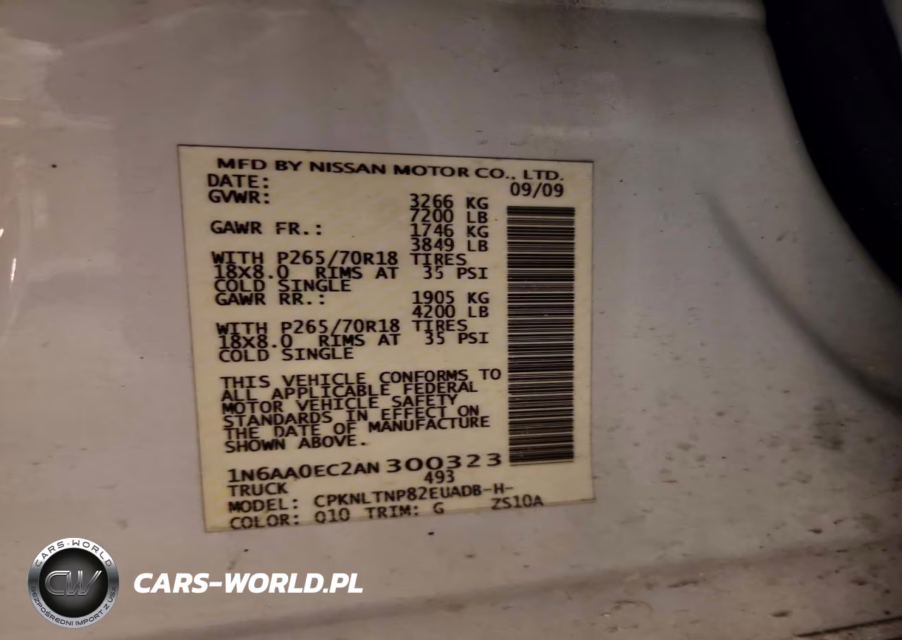 2010 Nissan Titan Xe VIN:1N6AA0EC2AN300323 - 12