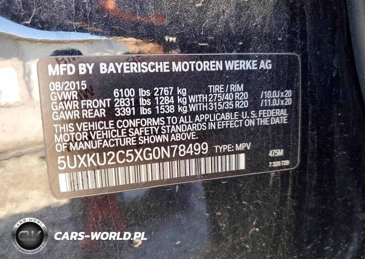 2016 BMW X6 xDrive35I VIN:5UXKU2C5XG0N78499 - 12