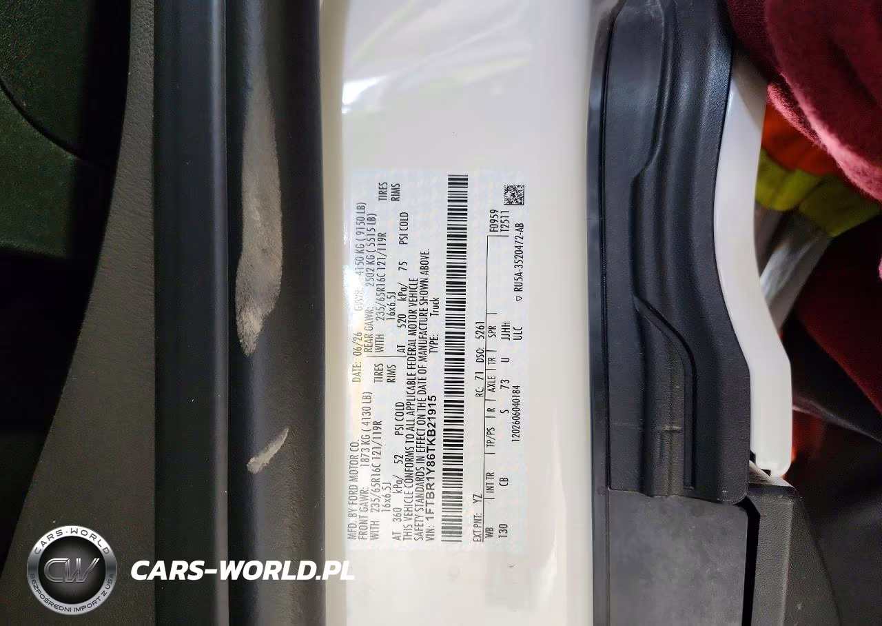 2026 Ford Transit T-250 VIN:1FTBR1Y86TKB21915 - 14