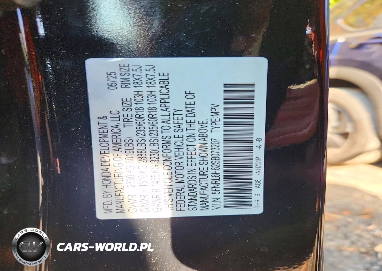 2025 Honda Odyssey Exl VIN:5FNRL6H62SB073207 - 13