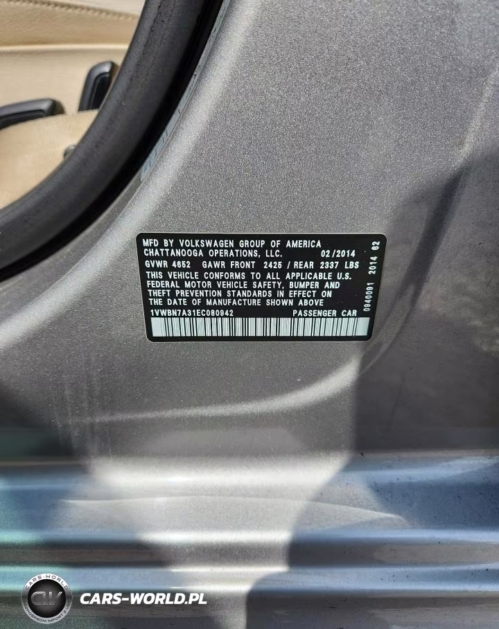 2014 Volkswagen Passat Se VIN:1VWBN7A31EC080942 - 12