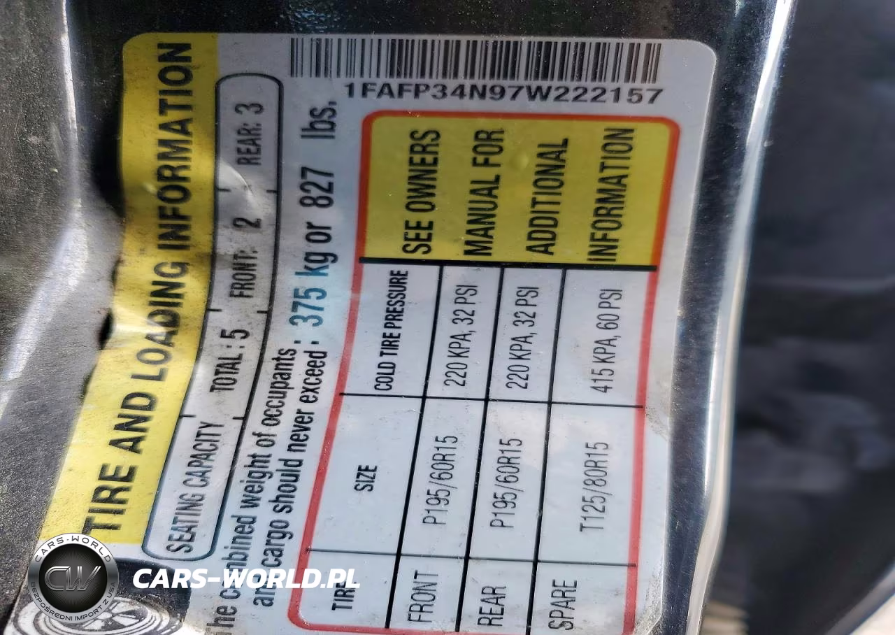 2007 Ford Focus Zx4 VIN:1FAFP34N97W222157 - 13