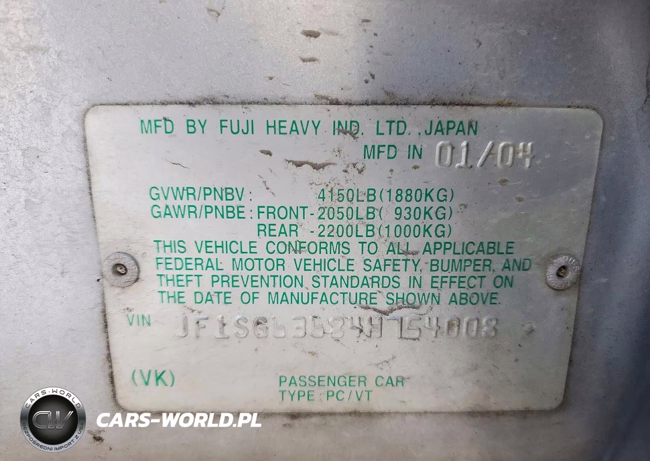 2004 Subaru Forester 2.5X VIN:JF1SG63684H754008 - 13