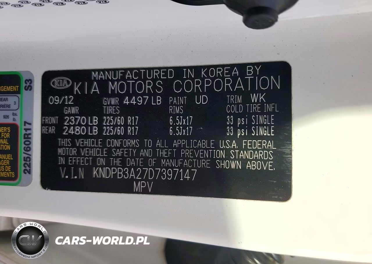 2013 Kia Sportage Lx VIN:KNDPB3A27D7397147 - 13